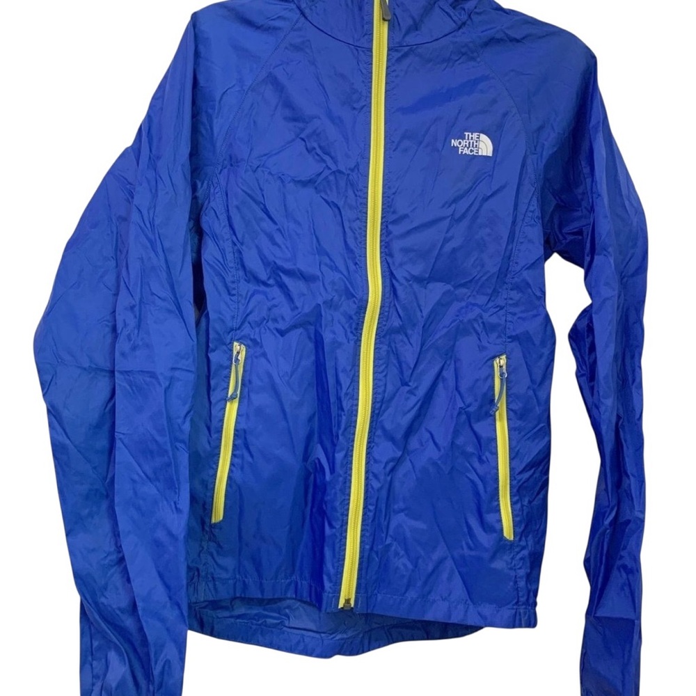 The North Face Men’s Rain Jacket - Royal Blue with Yellow Accents Size Small - Picture 2 of 6